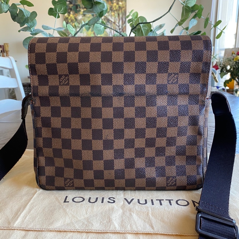 LOUIS VUITTON Naviglio Shoulder Bag Damier Ebenu